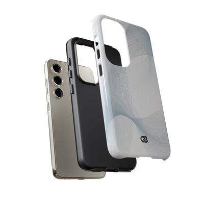 White Tough Phone Case for Samsung - Arctic Line Current