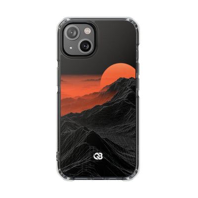 Solar Ridge Mesh · Clear Impact Magnetic Phone Case for iPhone · Black