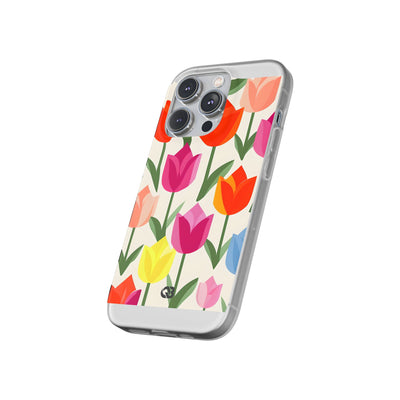 Vibrant Petal Grid · Soft Phone Case for iPhone
