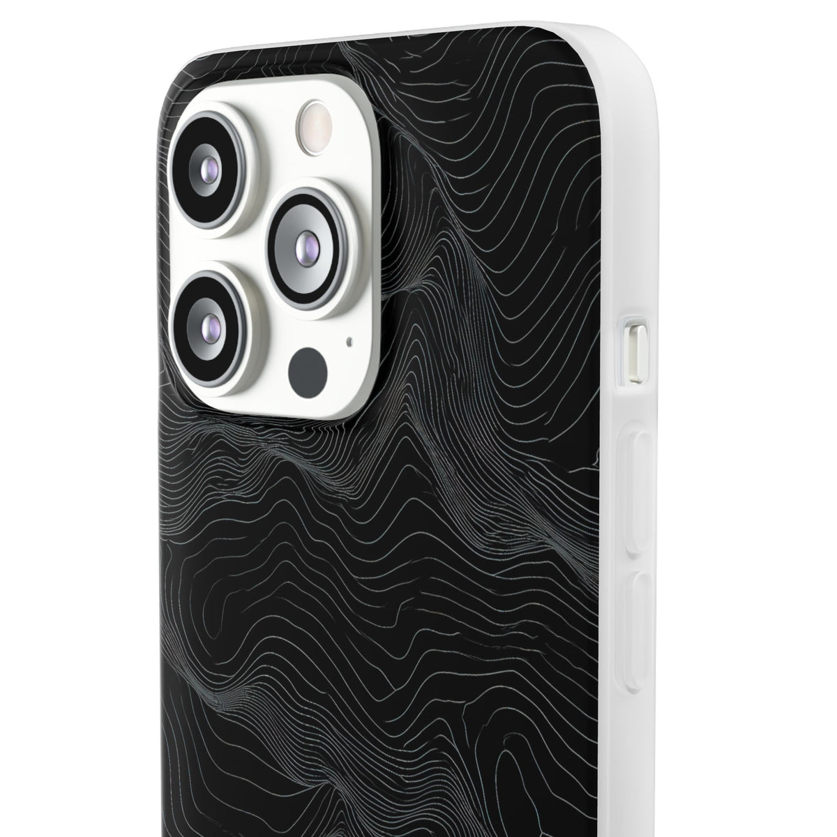 Obsidian Contour Elevation · Lite Phone Case for iPhone ·  Black