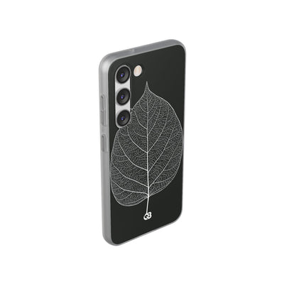 Black Lite Phone Case for Samsung - Bleached Leaf Lattice