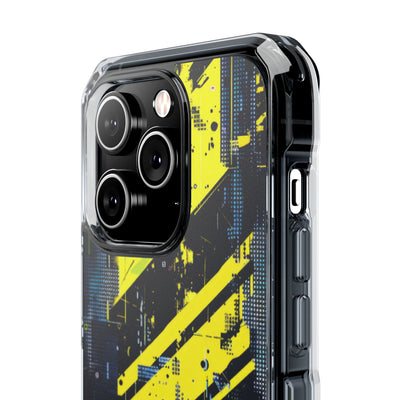Acid Hazard · Clear Impact Magnetic Phone Case for iPhone ·  Yellow