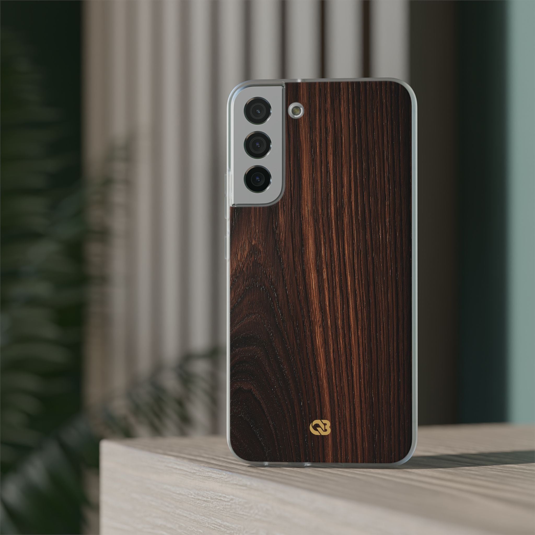 Brown Lite Phone Case for Samsung - Burnished Mahogany Grain