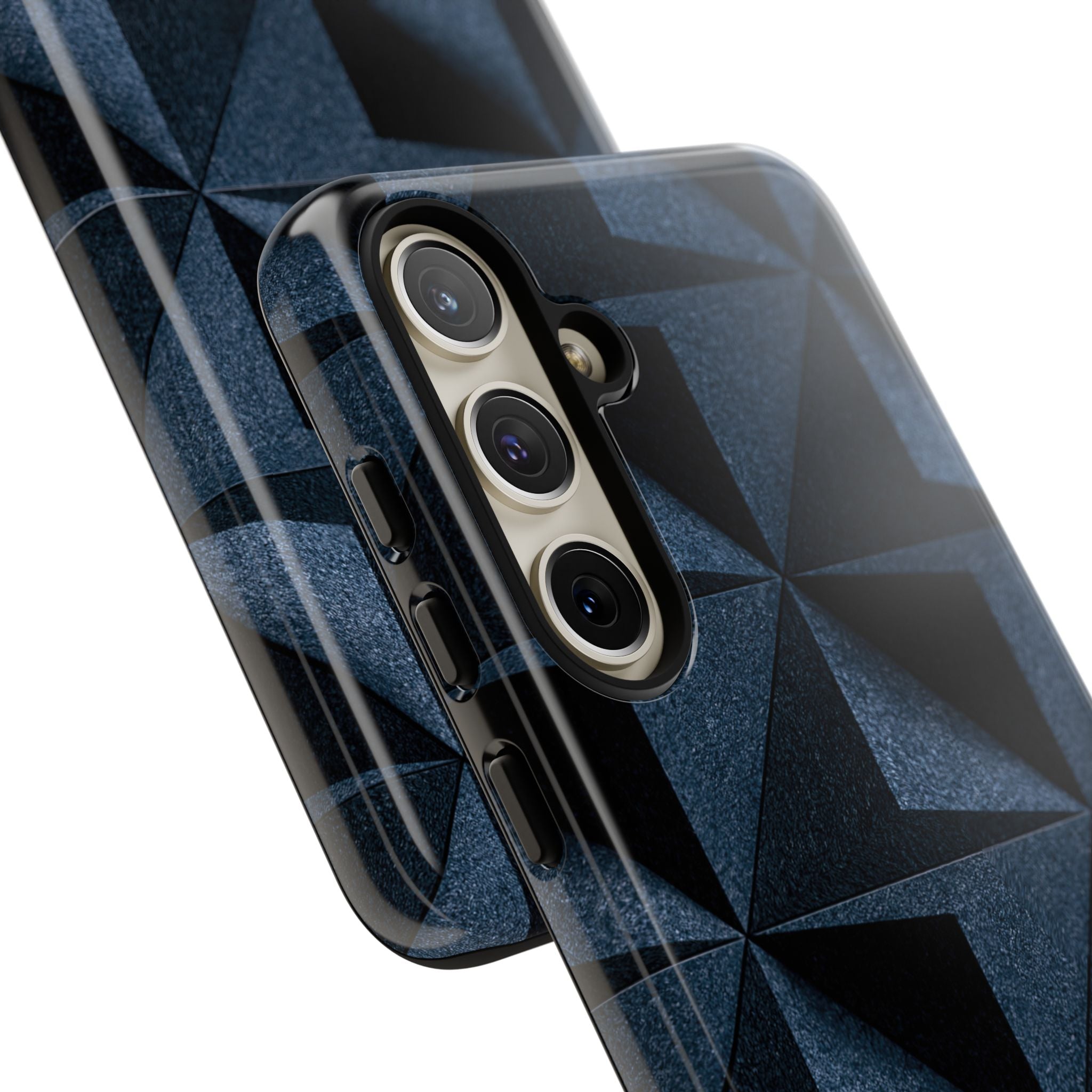 Blue Tough Phone Case for Samsung - Indigo Basalt Facets
