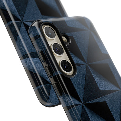 Blue Tough Phone Case for Samsung - Indigo Basalt Facets