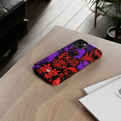Underground Cyber Glyphs · Tough Phone Case for iPhone · Black