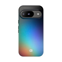Black Tough Phone Case for Google Pixel - Electric Prism Grain