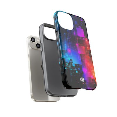 Spectral Circuit Grid · Tough Phone Case for iPhone · Black