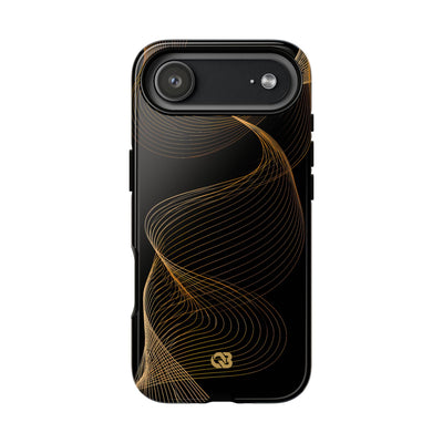 Gold Tough Phone Case for iPhone - Burnished Bronze Helix