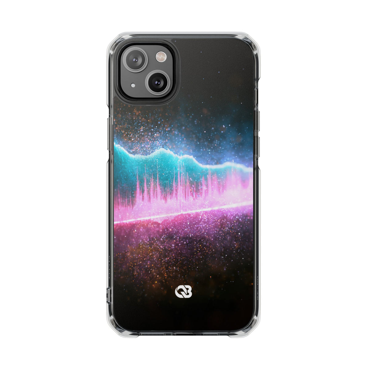 Digital Frequency · Clear Impact Magnetic Phone Case for iPhone · Pink