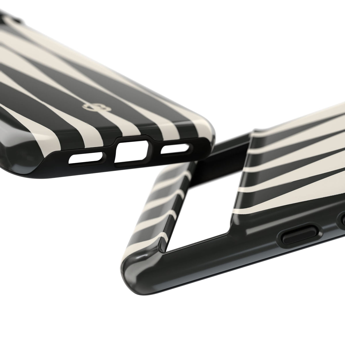 Black Tough Phone Case for Google Pixel - Ivory Spindle Grid