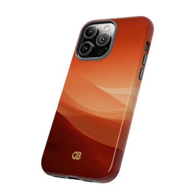 Orange Tough Phone Case for iPhone - Crimson Dune Gradient