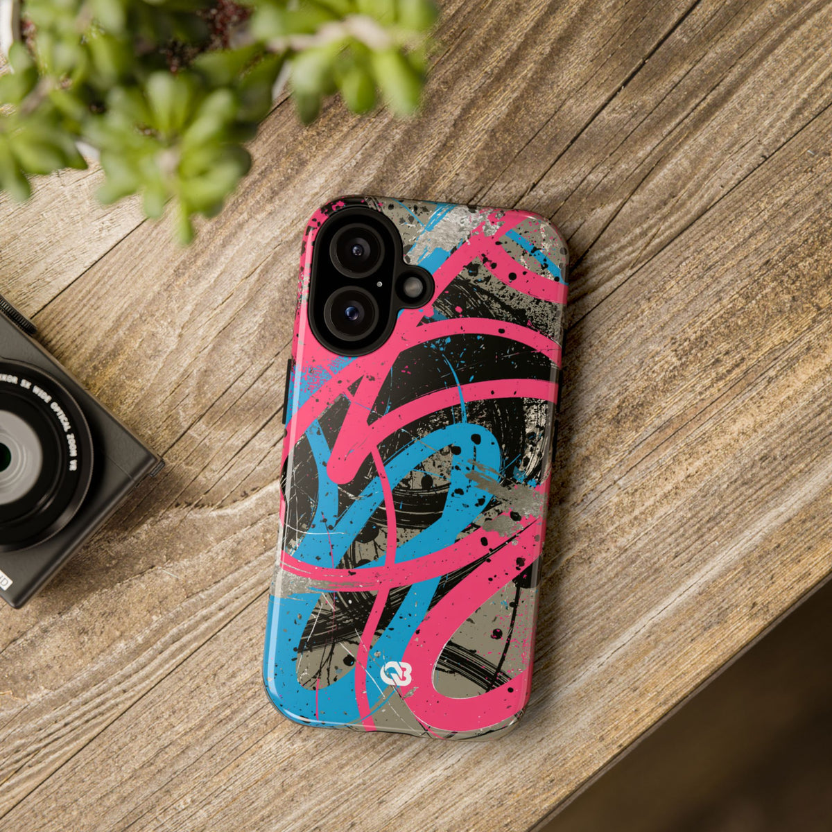 Cyber Splatter Flow · Tough Phone Case for iPhone · Pink