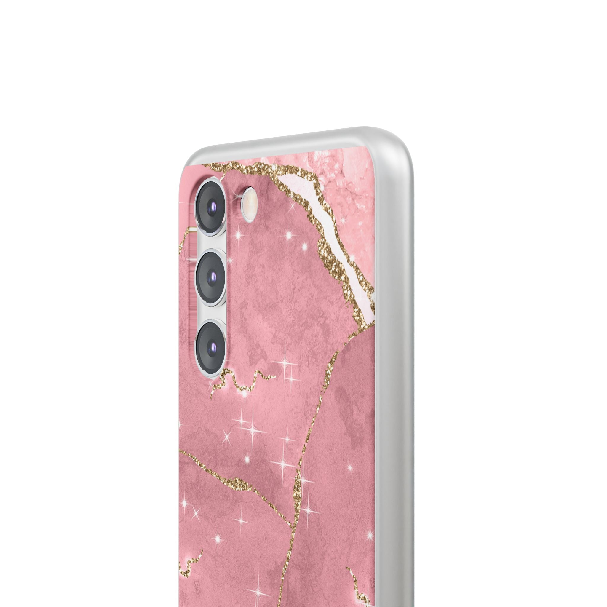 Rose Sparkle Marble · Soft Phone Case for Samsung