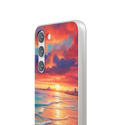 Crimson Shore Horizon · Soft Handyhülle für Samsung