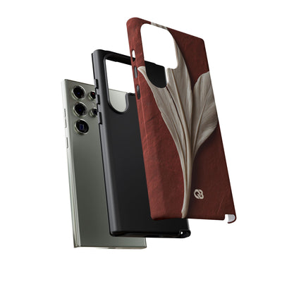 Carved Ivory Plume · Tough Phone Case for Samsung · Red