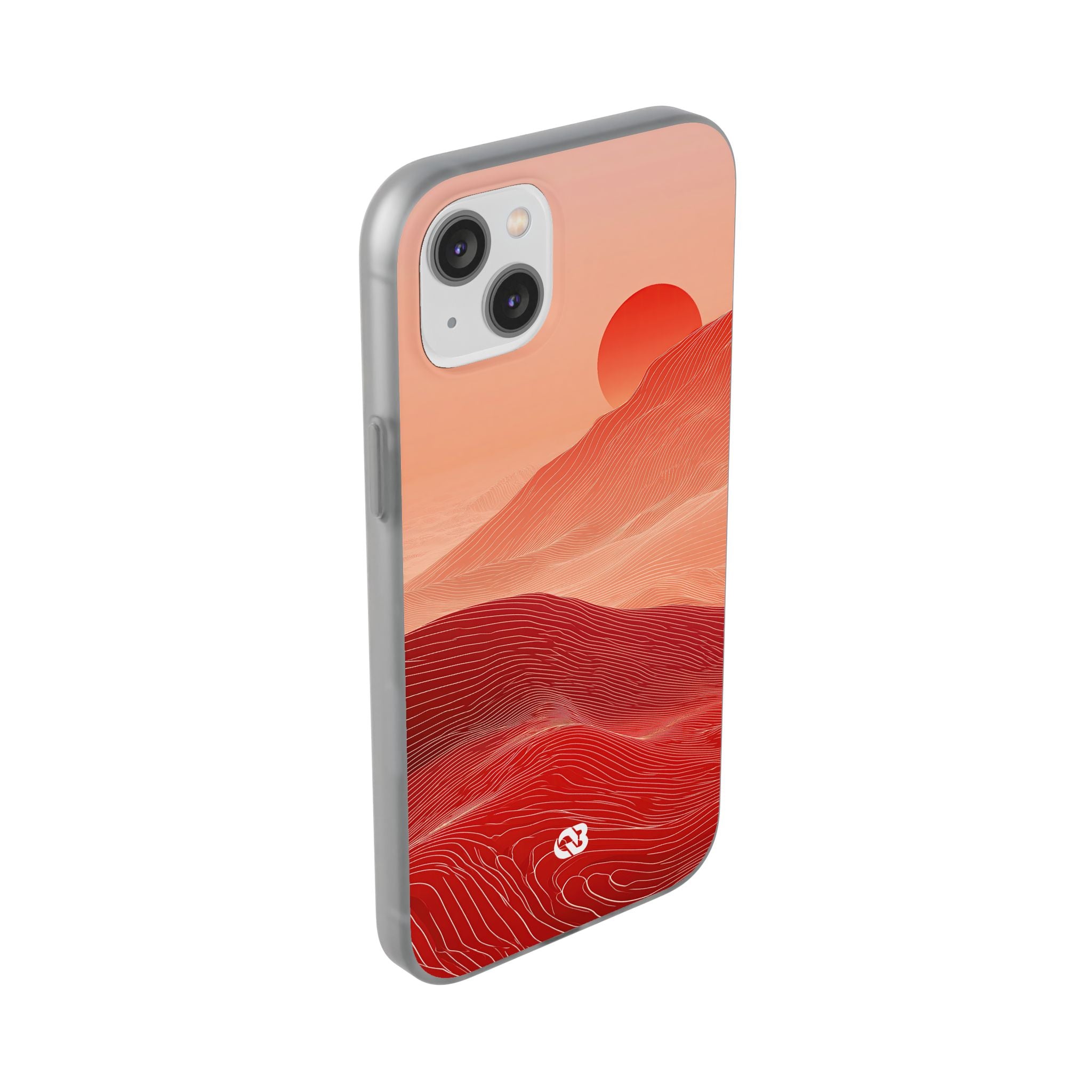 Red Lite Phone Case for iPhone - Crimson Ridge Lines