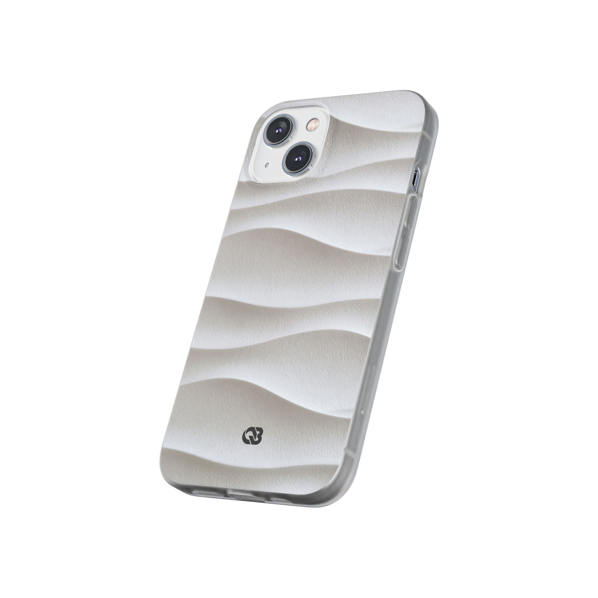 White Lite Phone Case for iPhone - Arctic Flow Ridges