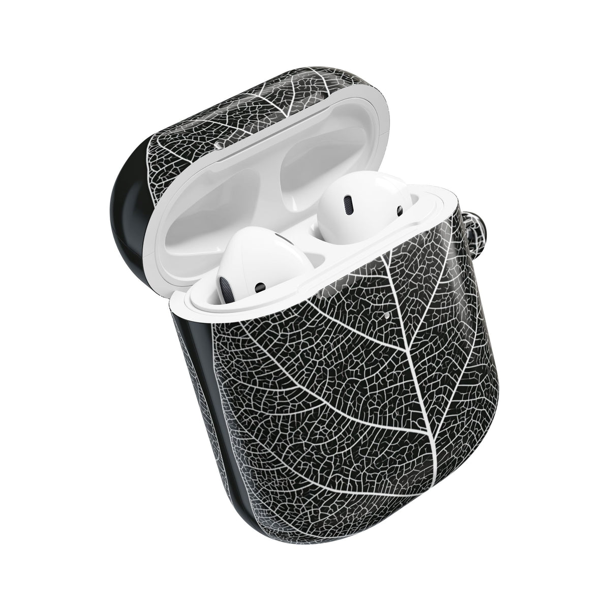 Monochrome Leaf Skeleton · Hard Case for AirPods & AirPods Pro · Black