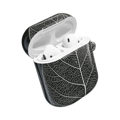 Monochrome Leaf Skeleton · Hard Case for AirPods & AirPods Pro · Black
