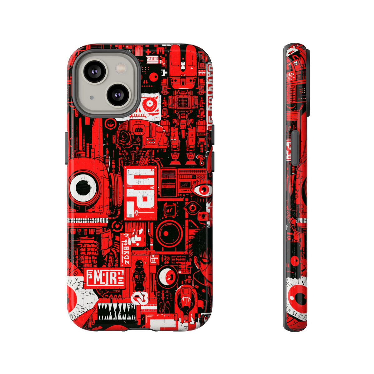 Neo Mecha Collage · Tough Phone Case for iPhone · Red