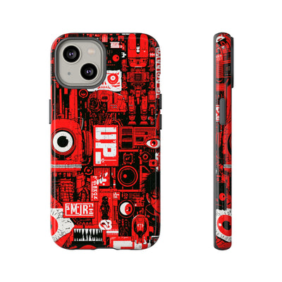 Neo Mecha Collage · Tough Phone Case for iPhone · Red