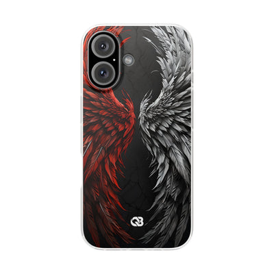 Split Crimson Wing · Soft Phone Case for iPhone