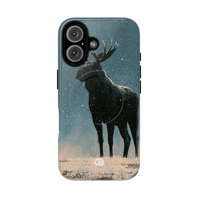 Nordic Boreal Moose · Tough 2.0 Magnetic Phone Case for iPhone · Blue