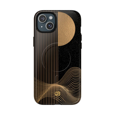 Gold Tough 2.0 Magsafe Phone Case for iPhone - Gilded Obsidian Dunes