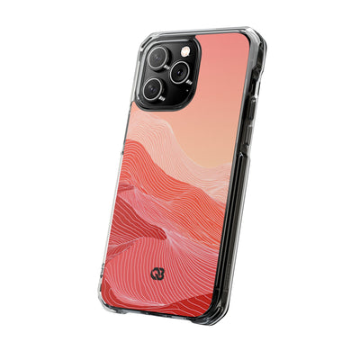 Red Impact MagSafe Phone Case for iPhone - Crimson Ridge Contour