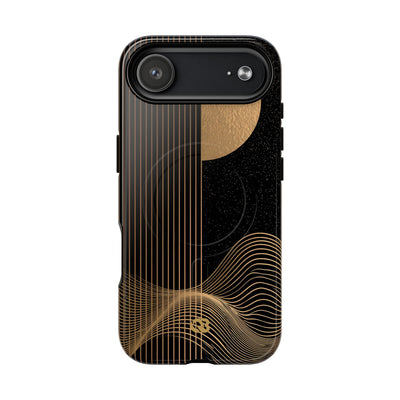 Gold Tough 2.0 Magsafe Phone Case for iPhone - Gilded Obsidian Dunes