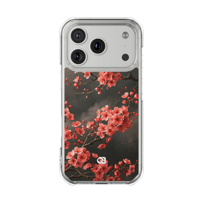 Dark Sakura Nocturne · Clear Impact Magnetic Phone Case for iPhone ·  Black