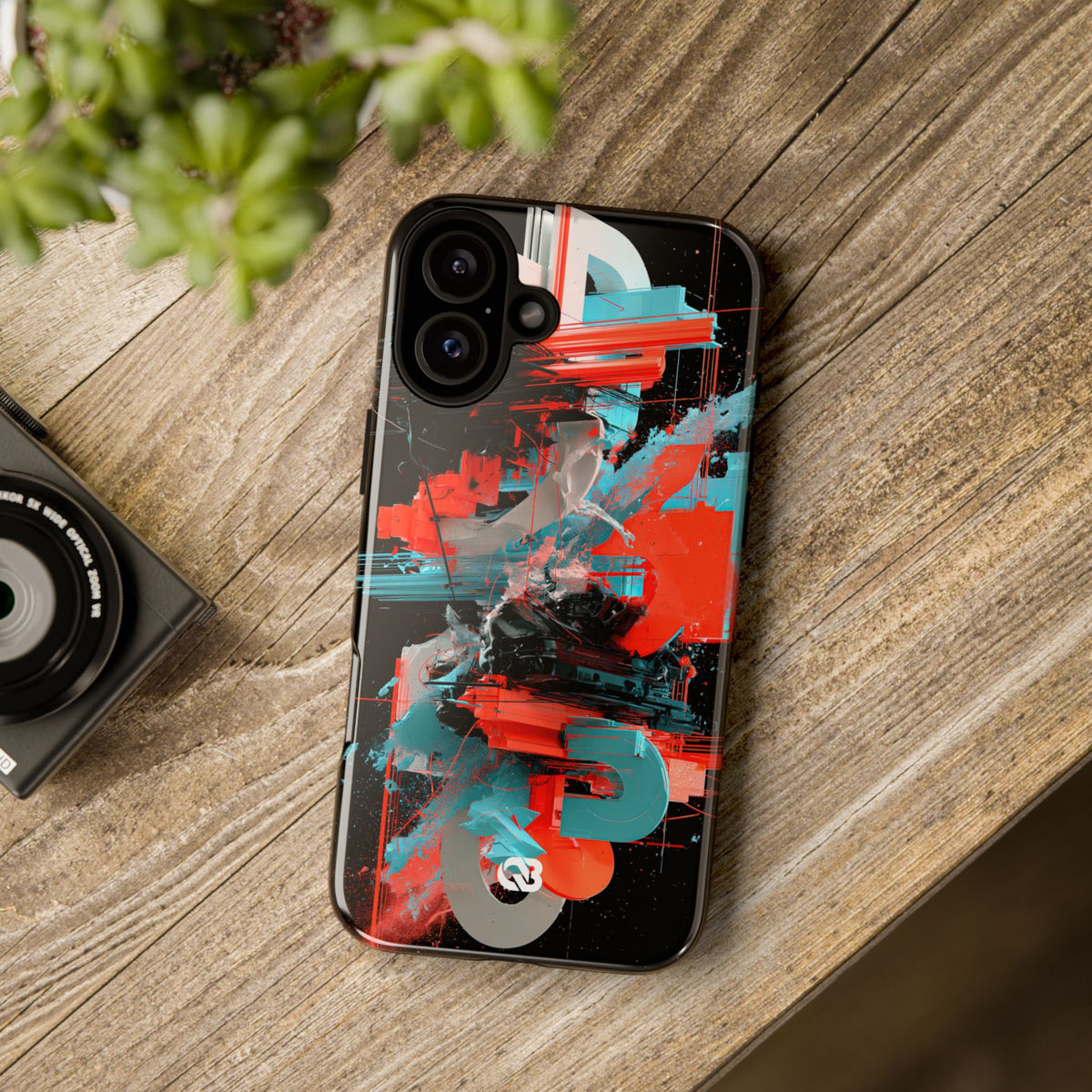 Fragmented Cyber Core · Tough Phone Case for iPhone · Black