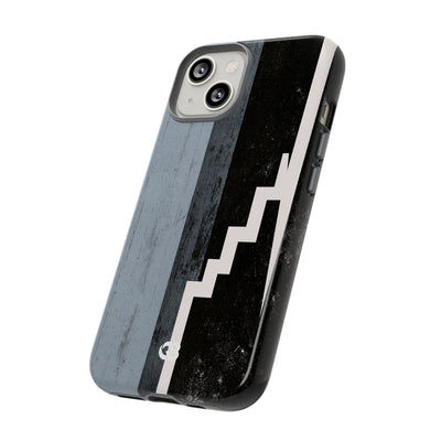 Grey Tough Phone Case for iPhone - Industrial Concrete Void