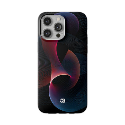 Black Lite Phone Case for iPhone - Cobalt Crimson Flux