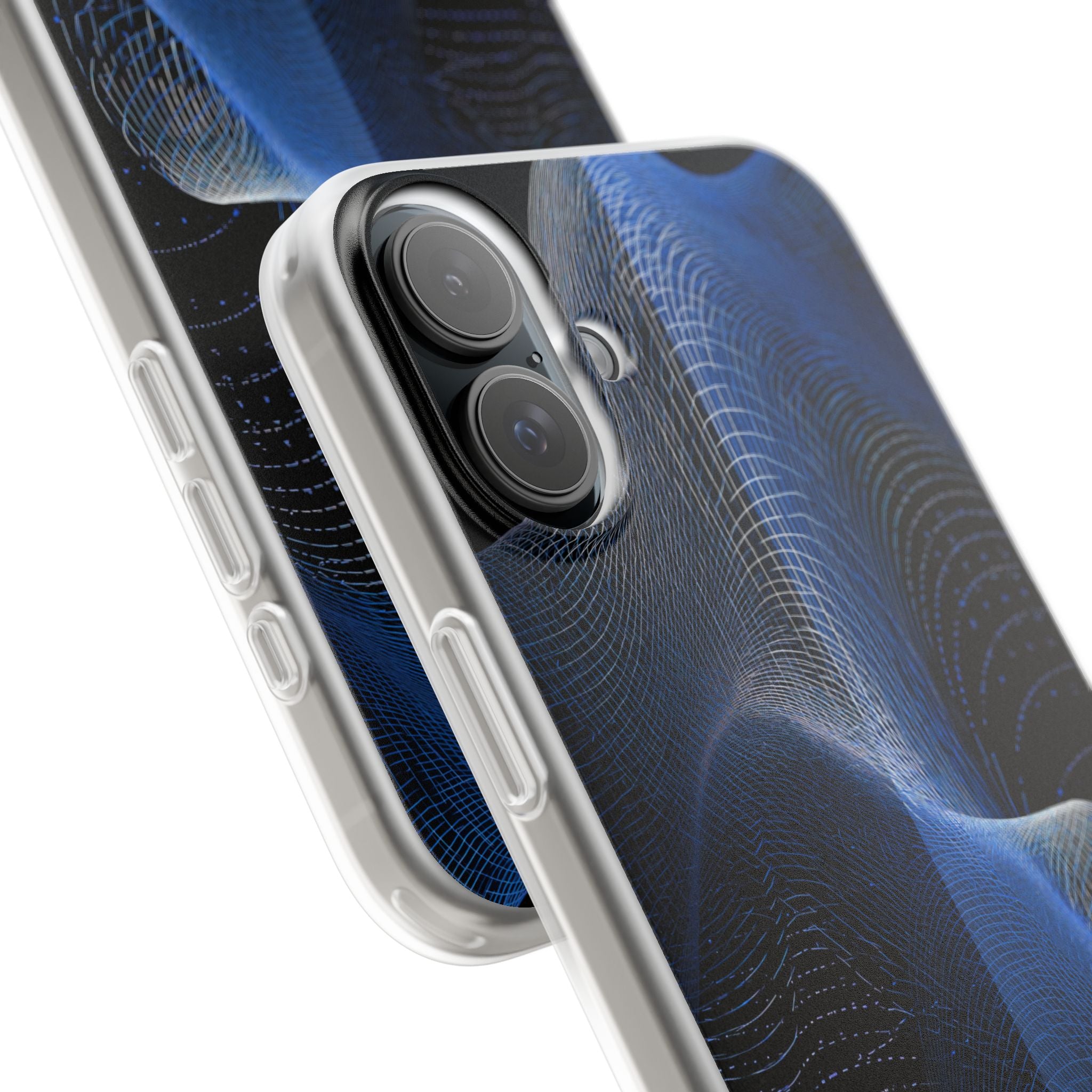 Blue Lite Phone Case for iPhone - Electric Cobalt Topo