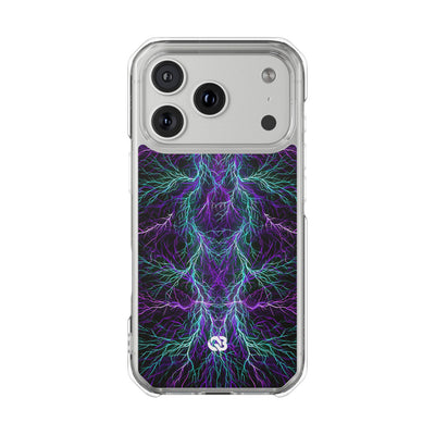 Electric Plasma Arbor · Clear Impact Magnetic Phone Case for iPhone · Purple