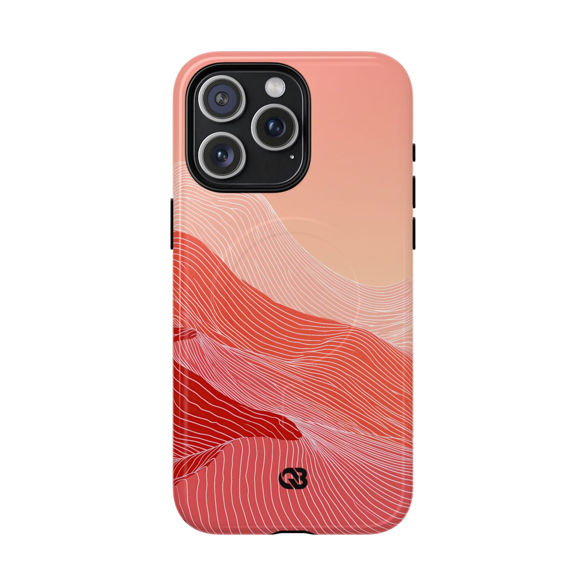 Red Tough 2.0 Magsafe Phone Case for iPhone - Crimson Ridge Contour