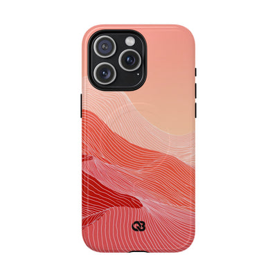 Red Tough 2.0 Magsafe Phone Case for iPhone - Crimson Ridge Contour