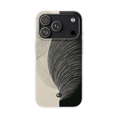 Beige Lite Phone Case for iPhone - Obsidian Cream Plume
