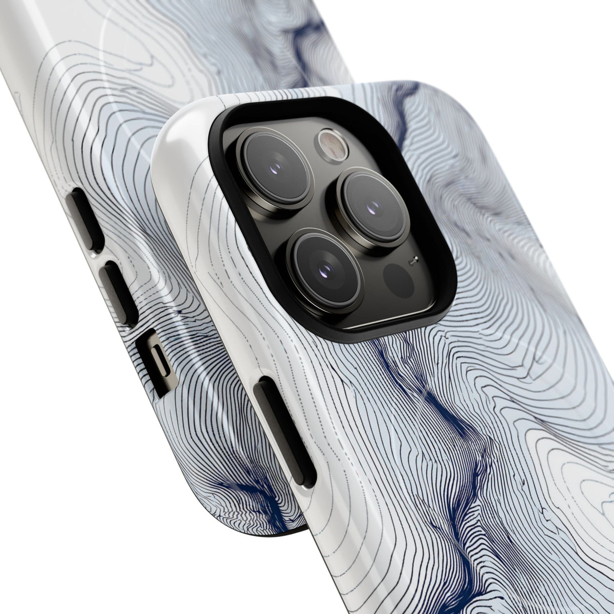 Nordic Ridge Contour · Tough 2.0 Magnetic Phone Case for iPhone · White