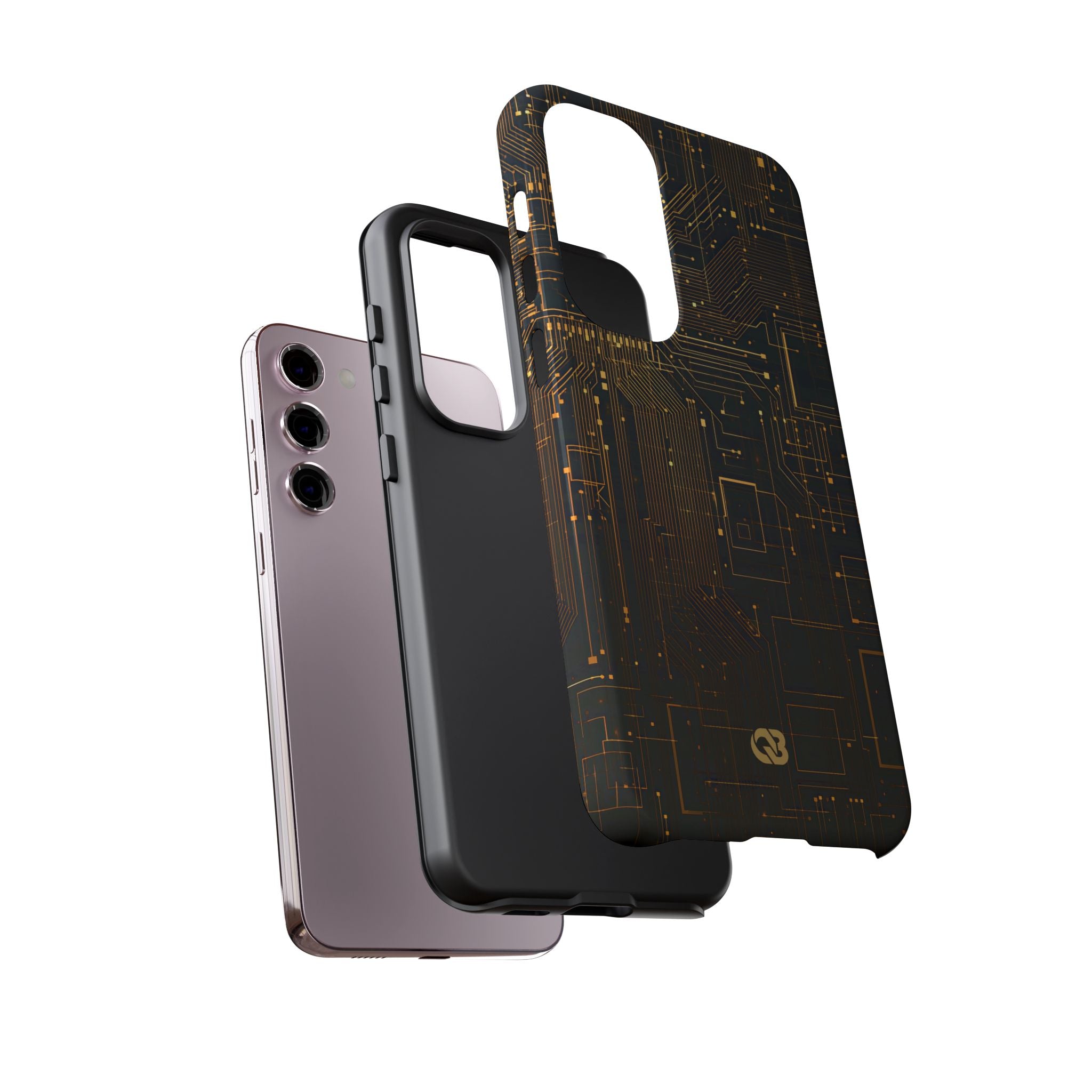 Gold Tough Phone Case for Samsung - Amber Core Mainframe