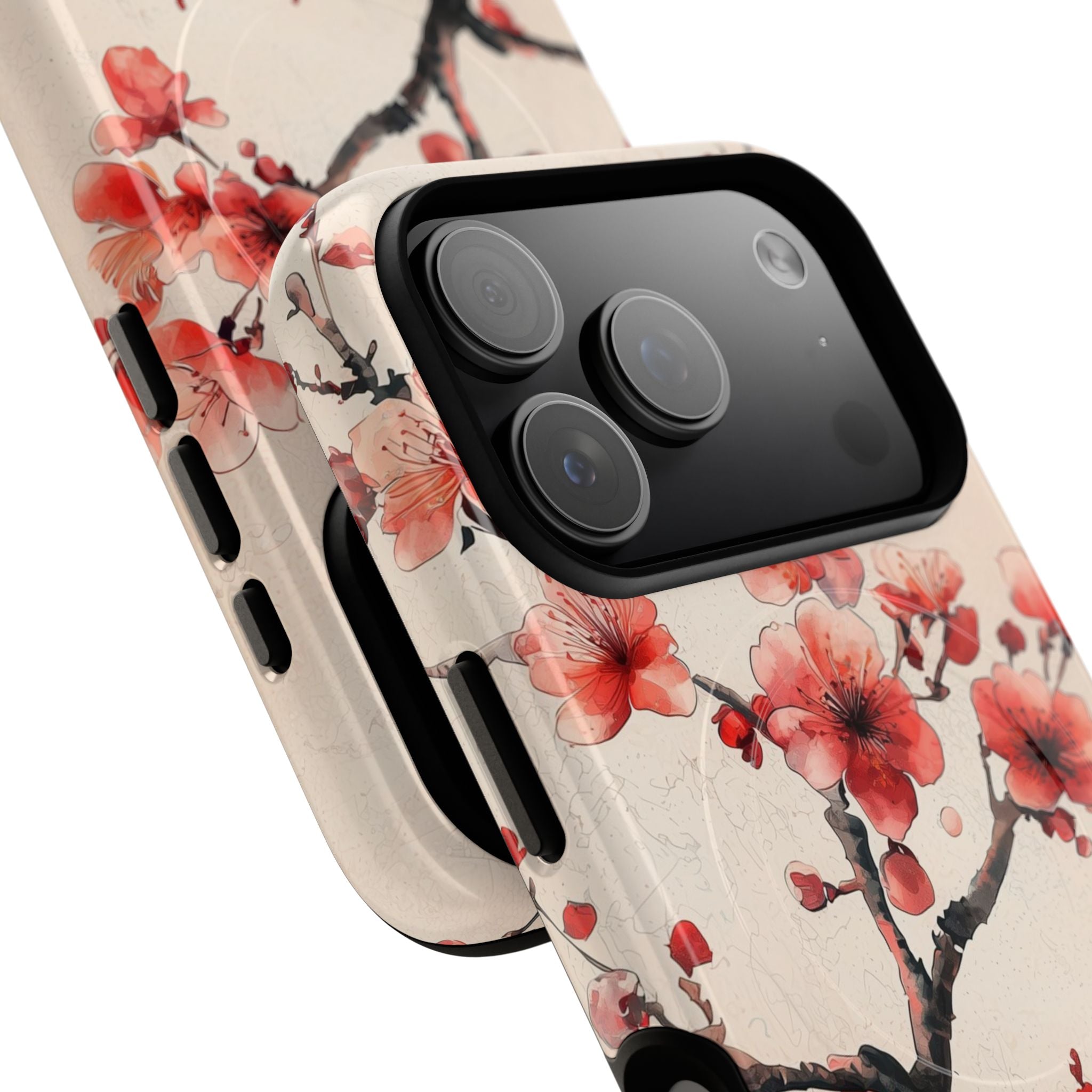 Crimson Silk Flora · Tough+ Custodia per iPhone · Magsafe