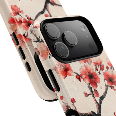 Crimson Silk Flora · Tough+ Custodia per iPhone · Magsafe