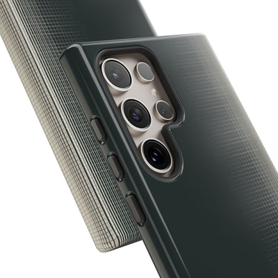 Grey Tough Phone Case for Samsung - Charcoal Tech Grid