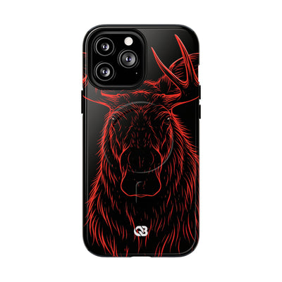 Nordic Moose Contour · Tough 2.0 Magnetic Phone Case for iPhone · Red