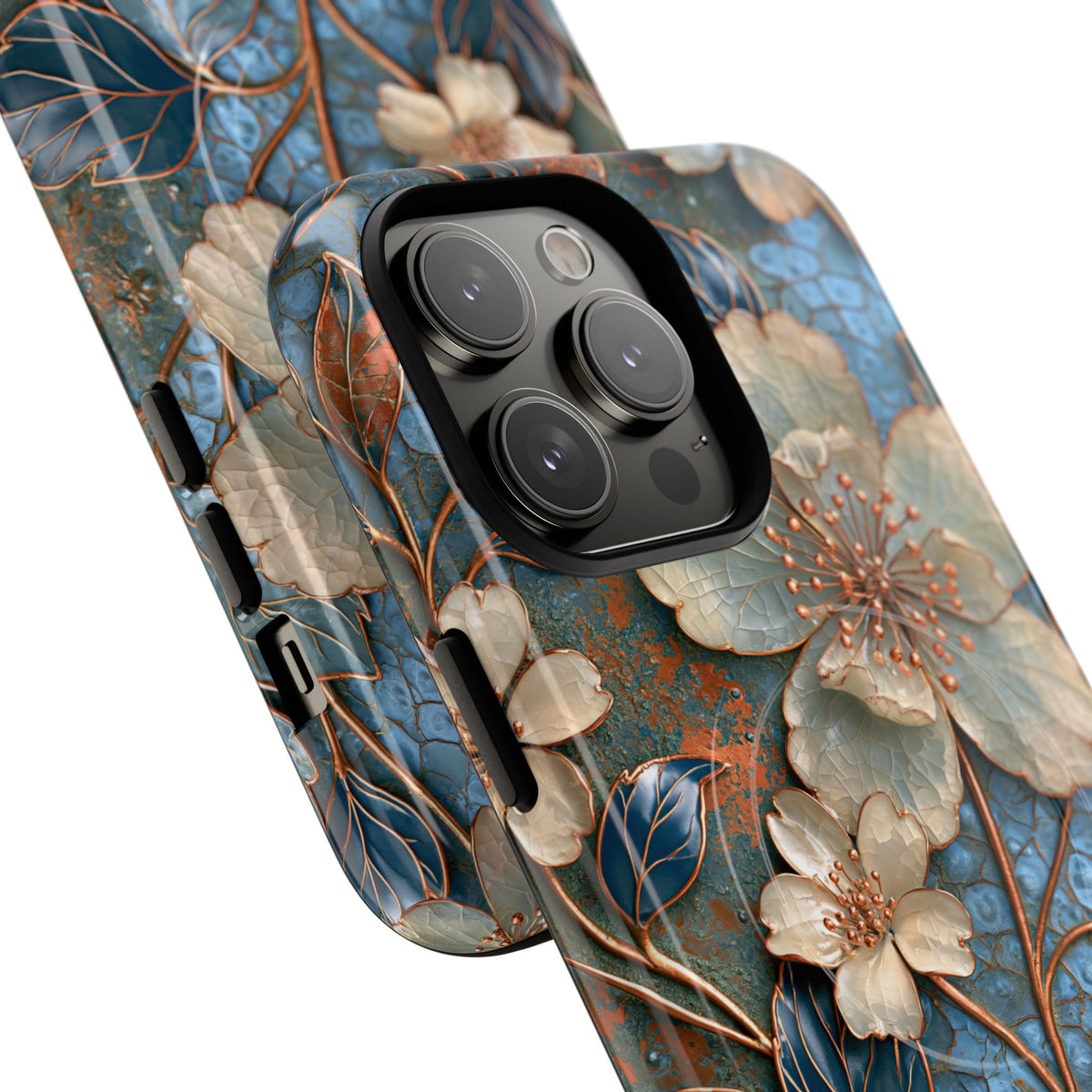 Gilded Blossom Reverie · Tough 2.0 Magnetic Phone Case for iPhone · Teal
