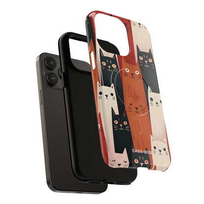 Elongated Cats Black iPhone 14 Pro Max Case - Tough+