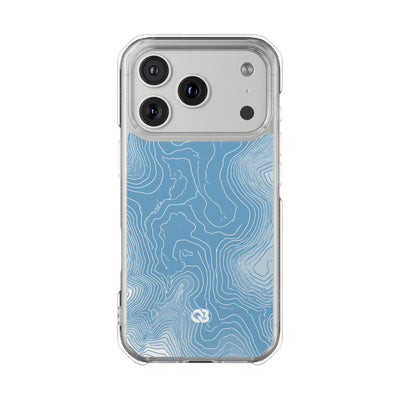 Glacial Basin Topo · Clear Impact Magnetic Phone Case for iPhone · Blue