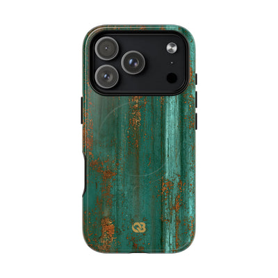 Teal Tough 2.0 Magsafe Phone Case for iPhone - Verdigris Copper Siding